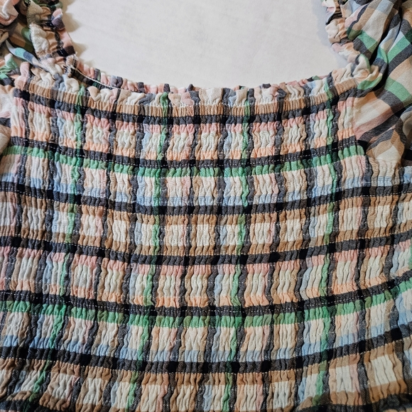 Anthropologie Maeve Cerie Plaid Smocked Maxi Dress, S - Picture 5 of 15
